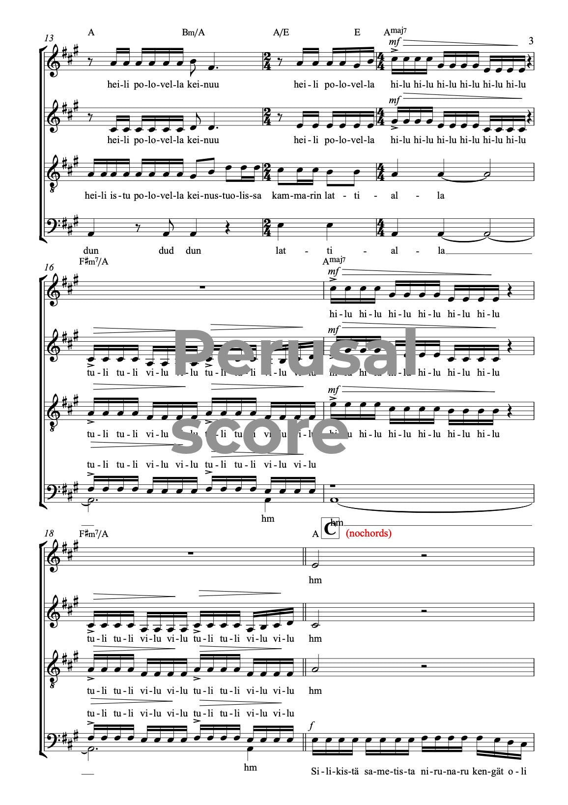 Hiluhilu SATB