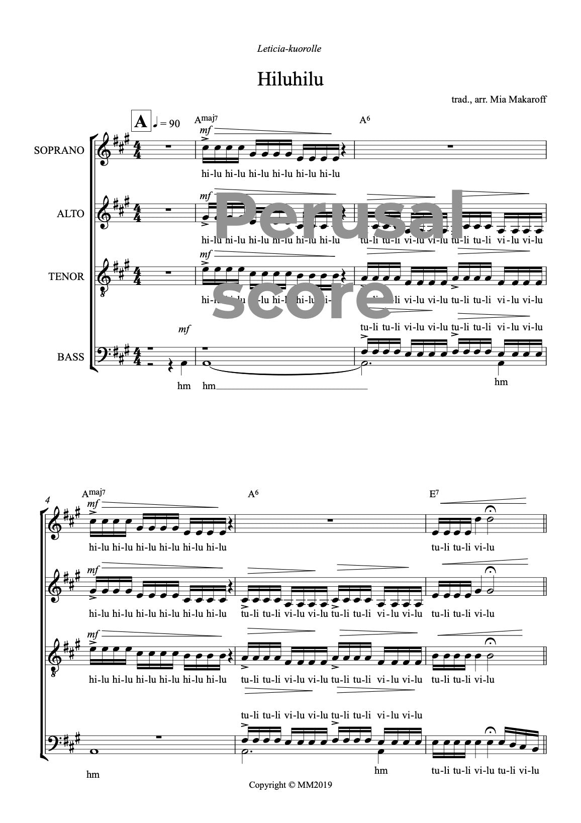Hiluhilu SATB
