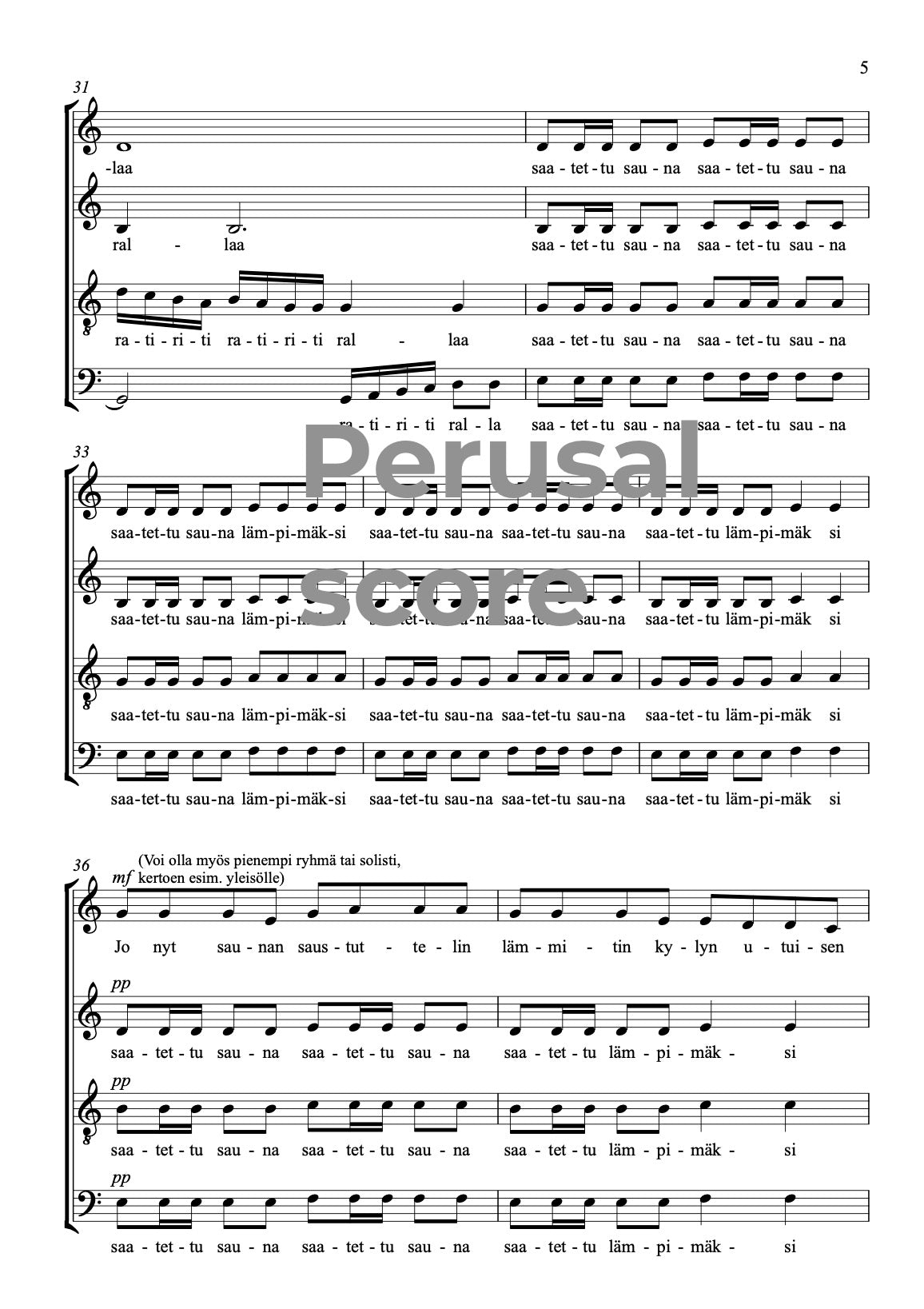 Kukapa se saunan lämmittääpi SATB