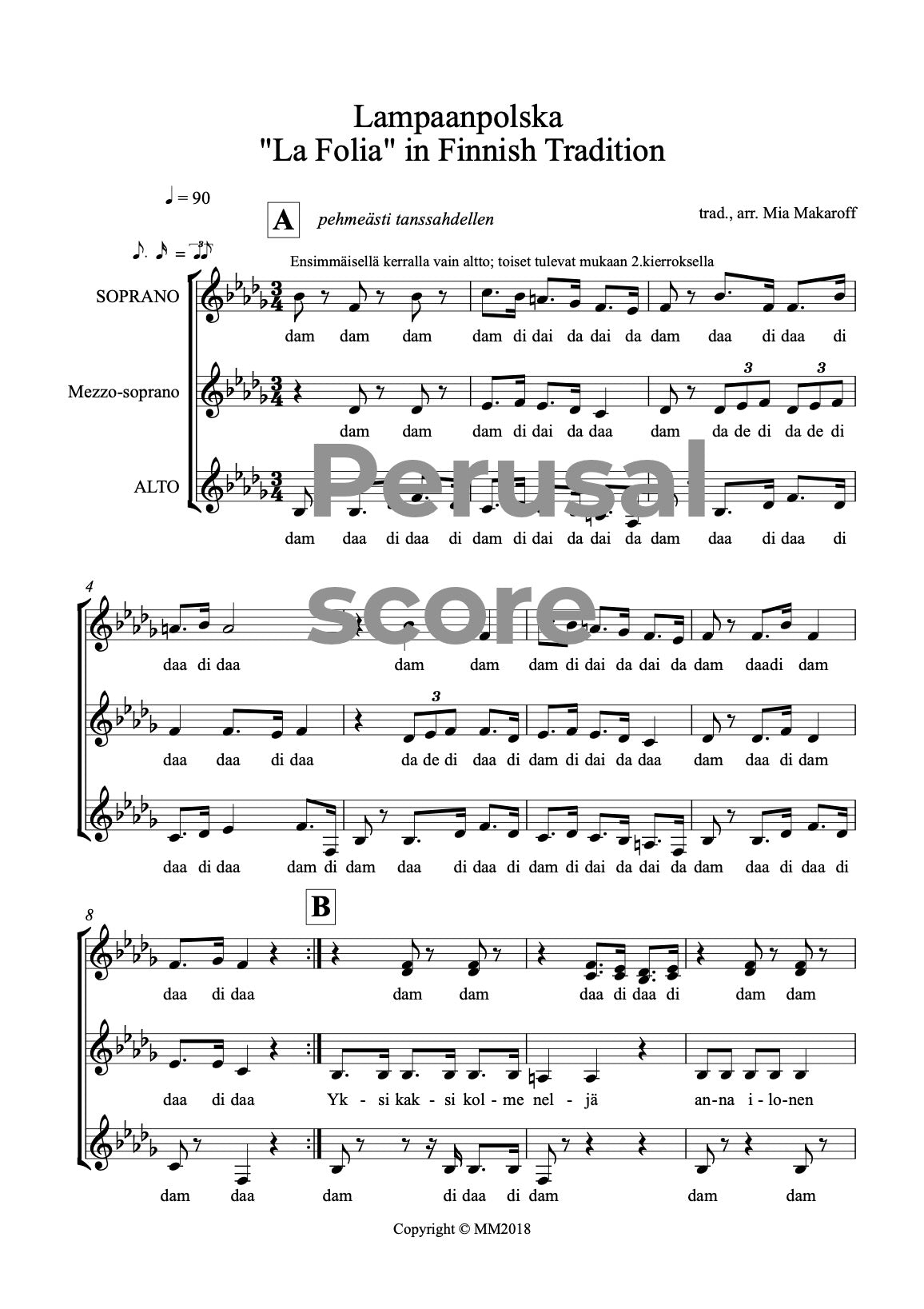 Lampaanpolska SATB