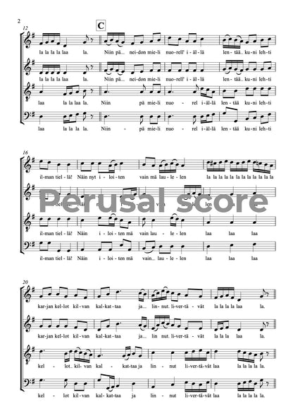 Metsän puita tuuli tuudittaa SATB