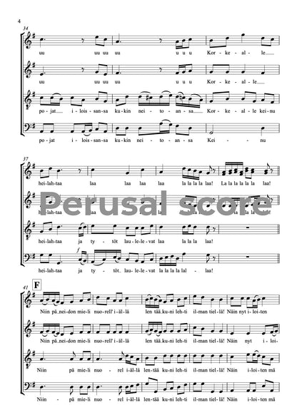 Metsän puita tuuli tuudittaa SATB