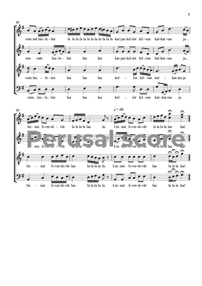 Metsän puita tuuli tuudittaa SATB
