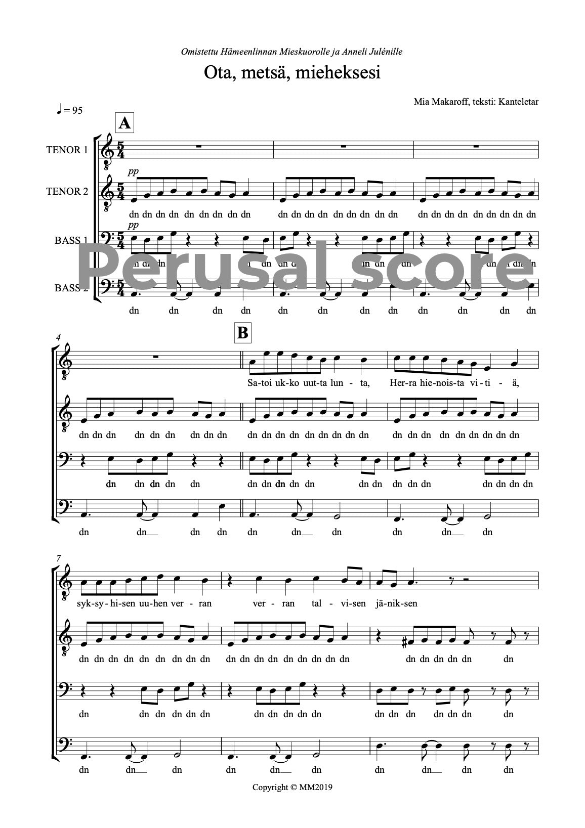 Ota, metsä, mieheksesi TTBB