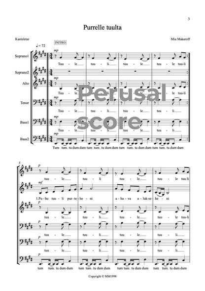 Purrelle tuulta SSATBB