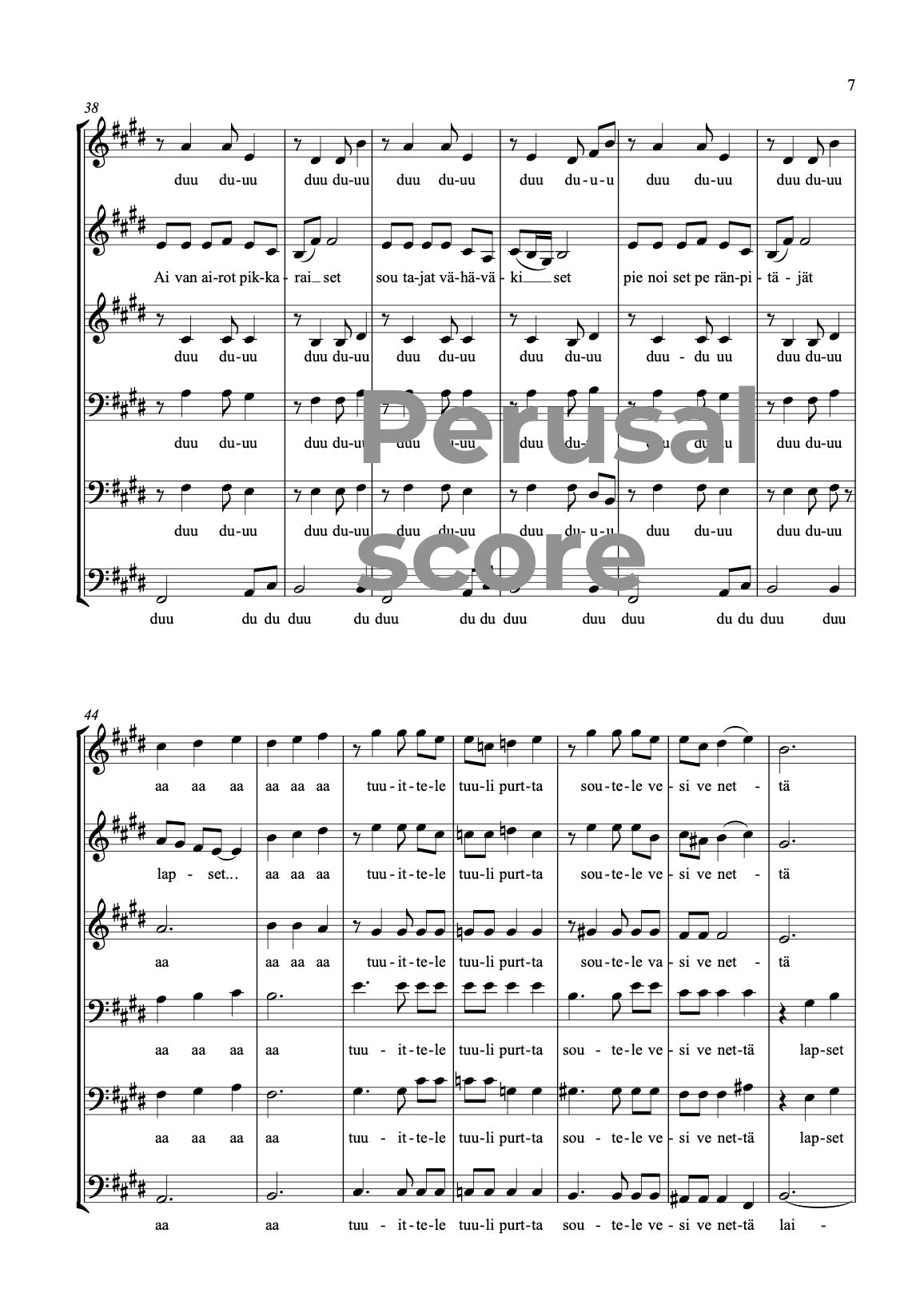 Purrelle tuulta SSATBB