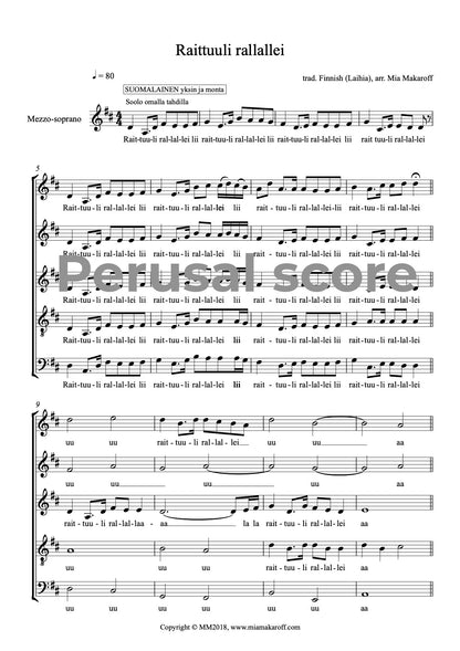 Raittuuli Rallallei SATB