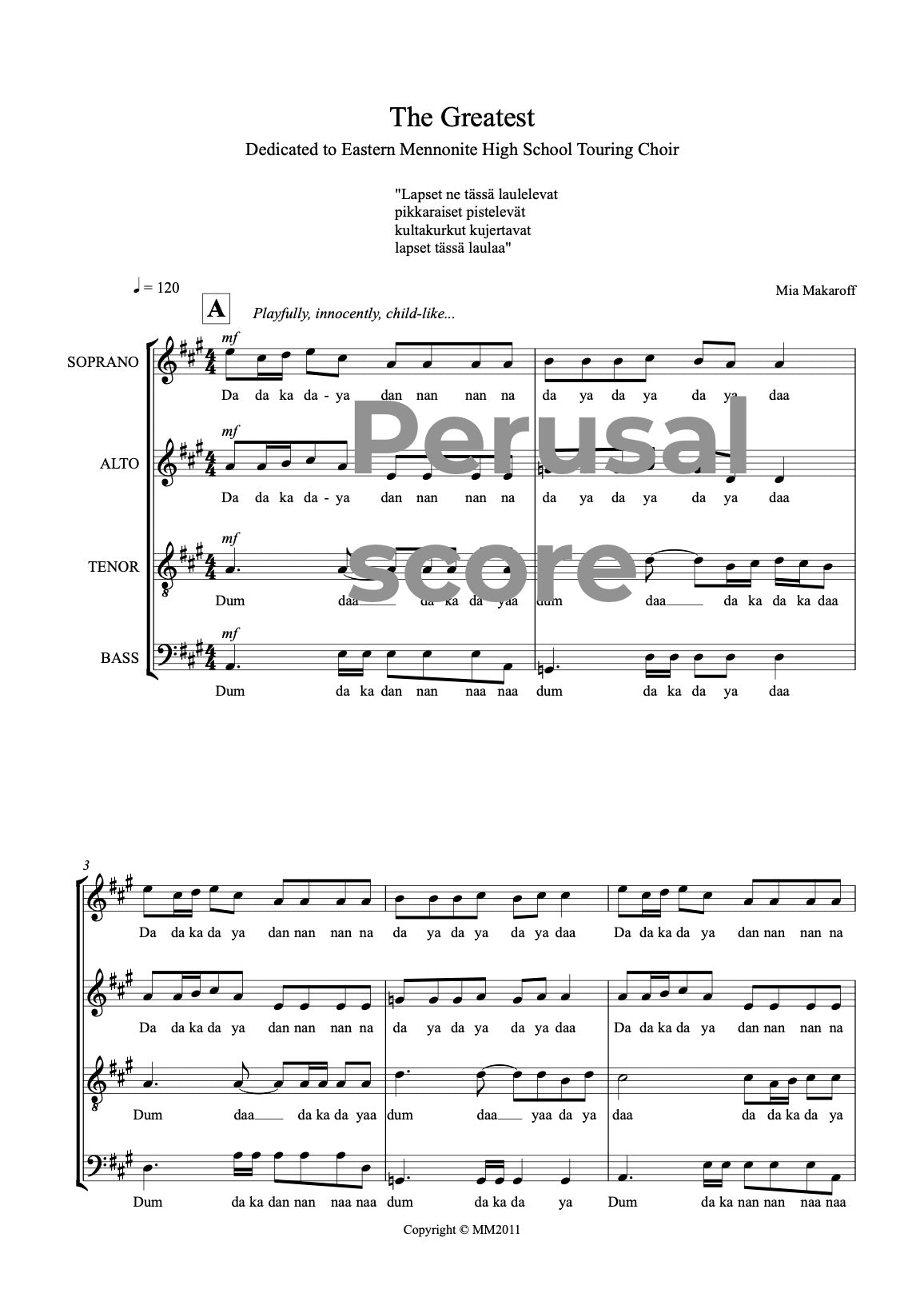 The Greatest SATB
