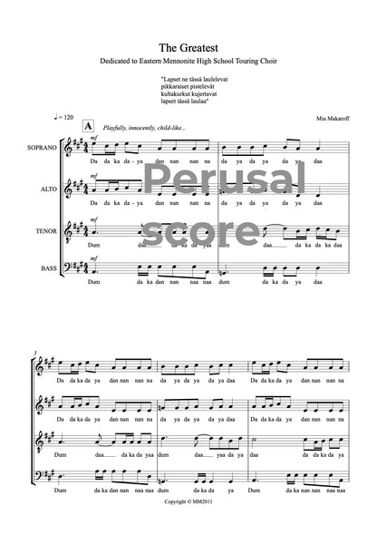 The Greatest SATB