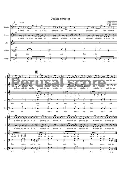 Juokse porosein SSATB