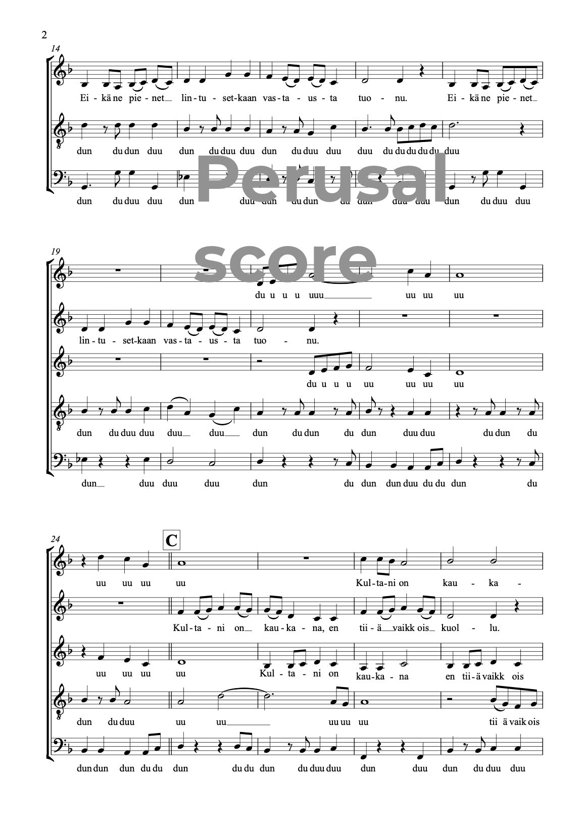 Kultani on kaukana SATB